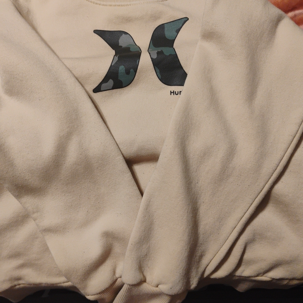 Hurley Cream Kids Jacket with Camouflage Logo